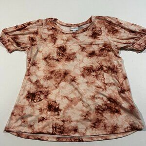Lularoe Eloise Medium Tie-Dye Short Sleeve Top